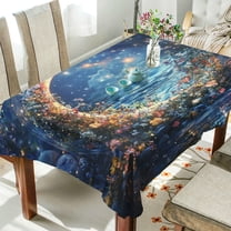 Yayeee Tablecloths 54" x 54" Rectangle Wrinkle Resistant Party Table Cover, Crystal Moon