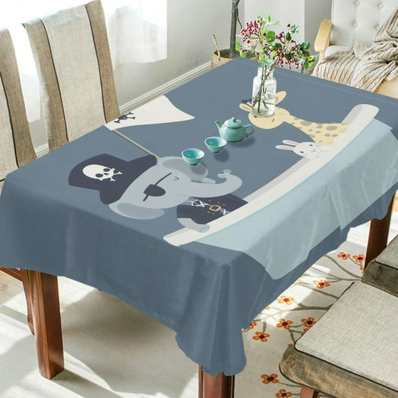 Yayeee Tablecloths 54" x 54" Rectangle Wrinkle Resistant Party Table Cover, Cute Animals