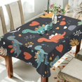 thumbnail image 1 of Yayeee Tablecloths 54" x 54" Rectangle Wrinkle Resistant Party Table Cover, Cute Dinosaur, 1 of 8