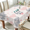 thumbnail image 1 of Yayeee Tablecloths 54" x 54" Rectangle Wrinkle Resistant Party Table Cover, Cute Elephant, 1 of 8