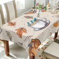 thumbnail image 1 of Yayeee Tablecloths 54" x 54" Rectangle Wrinkle Resistant Party Table Cover, Fall Coffee, 1 of 8