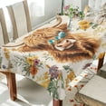 thumbnail image 1 of Yayeee Tablecloths 54" x 54" Rectangle Wrinkle Resistant Party Table Cover, Floral Cow, 1 of 8