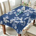 thumbnail image 1 of Yayeee Tablecloths 54" x 54" Rectangle Wrinkle Resistant Party Table Cover, Floral Ocean Waves, 1 of 8