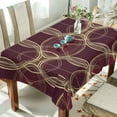 thumbnail image 1 of Yayeee Tablecloths 54" x 54" Rectangle Wrinkle Resistant Party Table Cover, Gold Abstract Pattern, 1 of 8