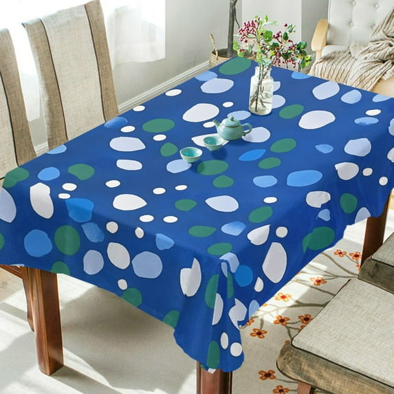 Yayeee Tablecloths 54" x 54" Rectangle Wrinkle Resistant Party Table Cover, Green Dots
