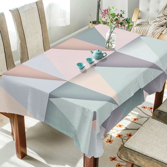 Yayeee Tablecloths 54" x 54" Rectangle Wrinkle Resistant Party Table Cover, Green Geometric