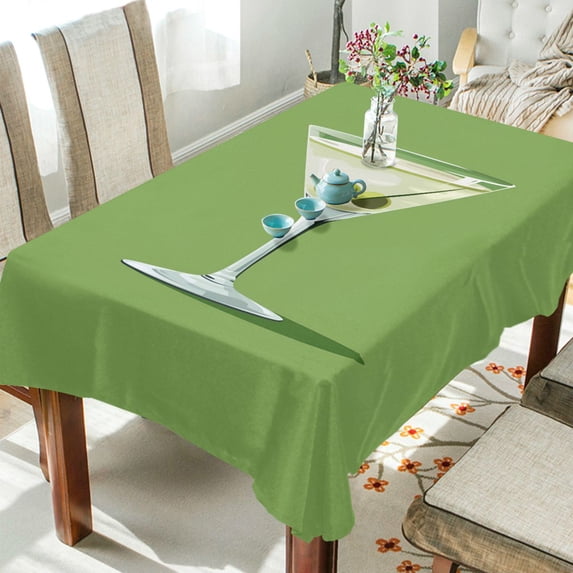 Yayeee Tablecloths 54" x 54" Rectangle Wrinkle Resistant Party Table Cover, Green Martini Glass