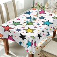 thumbnail image 1 of Yayeee Tablecloths 54" x 54" Rectangle Wrinkle Resistant Party Table Cover, Green Stars, 1 of 8
