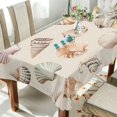 thumbnail image 1 of Yayeee Tablecloths 54" x 54" Rectangle Wrinkle Resistant Party Table Cover, Green Watercolor Seashells, 1 of 8