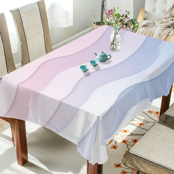 Yayeee Tablecloths 54" x 54" Rectangle Wrinkle Resistant Party Table Cover, Light Blue Gradient