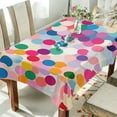 thumbnail image 1 of Yayeee Tablecloths 54" x 54" Rectangle Wrinkle Resistant Party Table Cover, Light Colorful Circles, 1 of 8