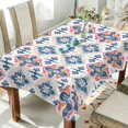 thumbnail image 1 of Yayeee Tablecloths 54" x 54" Rectangle Wrinkle Resistant Party Table Cover, Navy Blossom Mosaic, 1 of 8