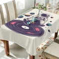 thumbnail image 1 of Yayeee Tablecloths 54" x 54" Rectangle Wrinkle Resistant Party Table Cover, Orange Astronaut Planet, 1 of 8