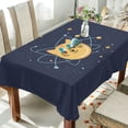thumbnail image 1 of Yayeee Tablecloths 54" x 54" Rectangle Wrinkle Resistant Party Table Cover, Orange Cat Planet, 1 of 8