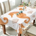 thumbnail image 1 of Yayeee Tablecloths 54" x 54" Rectangle Wrinkle Resistant Party Table Cover, Orange Seahorse, 1 of 8