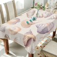 thumbnail image 1 of Yayeee Tablecloths 54" x 54" Rectangle Wrinkle Resistant Party Table Cover, Orange Watercolor Seashells, 1 of 8