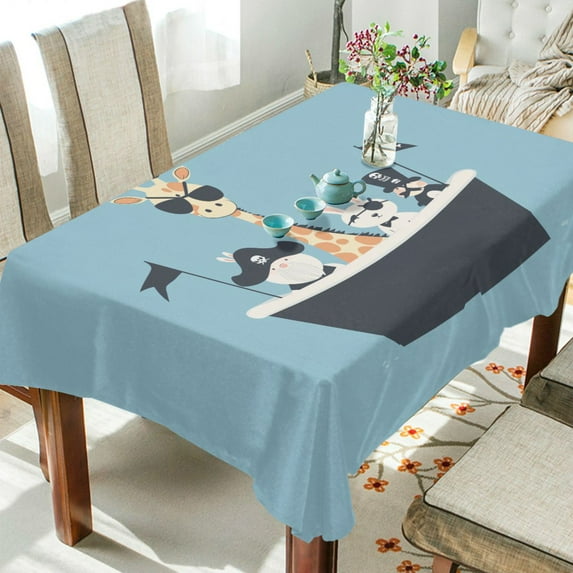 Yayeee Tablecloths 54" x 54" Rectangle Wrinkle Resistant Party Table Cover, Pirate Animals