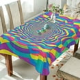 thumbnail image 1 of Yayeee Tablecloths 54" x 54" Rectangle Wrinkle Resistant Party Table Cover, Psychedelic Pattern, 1 of 8