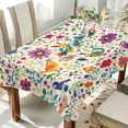 thumbnail image 1 of Yayeee Tablecloths 54" x 54" Rectangle Wrinkle Resistant Party Table Cover, Purple Cartoon Animals, 1 of 8