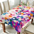 thumbnail image 1 of Yayeee Tablecloths 54" x 54" Rectangle Wrinkle Resistant Party Table Cover, Purple Colorful Circles, 1 of 8