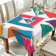 thumbnail image 1 of Yayeee Tablecloths 54" x 54" Rectangle Wrinkle Resistant Party Table Cover, Purple Triangles, 1 of 8