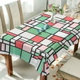 thumbnail image 1 of Yayeee Tablecloths 54" x 54" Rectangle Wrinkle Resistant Party Table Cover, Red Abstract Geometric, 1 of 8
