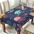 thumbnail image 1 of Yayeee Tablecloths 54" x 54" Rectangle Wrinkle Resistant Party Table Cover, Red Jellyfish, 1 of 8