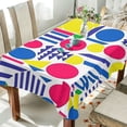 thumbnail image 1 of Yayeee Tablecloths 54" x 54" Rectangle Wrinkle Resistant Party Table Cover, Red Retro Shapes, 1 of 8