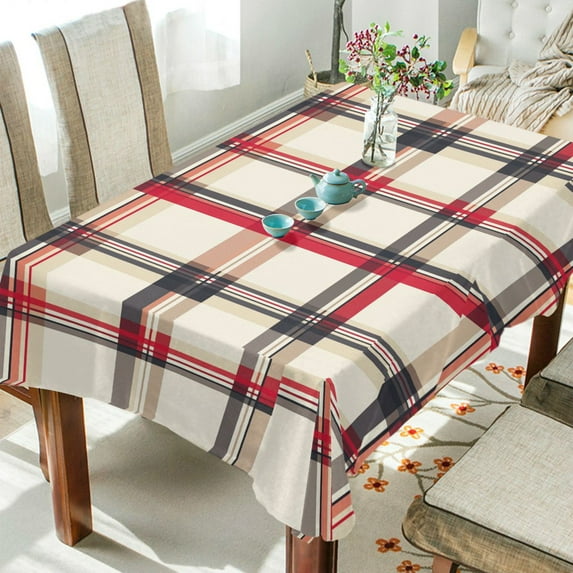 Yayeee Tablecloths 54" x 54" Rectangle Wrinkle Resistant Party Table Cover, Red Tartan