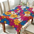 thumbnail image 1 of Yayeee Tablecloths 54" x 54" Rectangle Wrinkle Resistant Party Table Cover, Red Whimsical Floral, 1 of 8