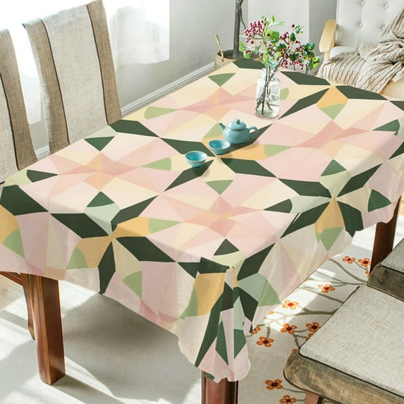 Yayeee Tablecloths 54" x 54" Rectangle Wrinkle Resistant Party Table Cover, Retro Black Stars