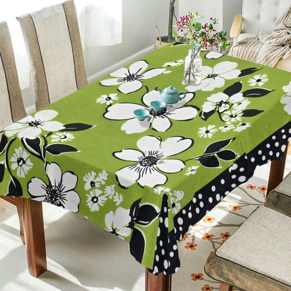 Yayeee Tablecloths 54" x 54" Rectangle Wrinkle Resistant Party Table Cover, Retro Floral