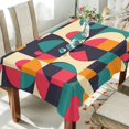thumbnail image 1 of Yayeee Tablecloths 54" x 54" Rectangle Wrinkle Resistant Party Table Cover, Retro Geometric, 1 of 8