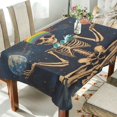thumbnail image 1 of Yayeee Tablecloths 54" x 54" Rectangle Wrinkle Resistant Party Table Cover, Skeleton with Rainbow, 1 of 8