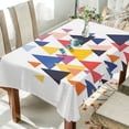 thumbnail image 1 of Yayeee Tablecloths 54" x 54" Rectangle Wrinkle Resistant Party Table Cover, White Abstract Triangles, 1 of 8