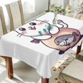 thumbnail image 1 of Yayeee Tablecloths 54" x 54" Rectangle Wrinkle Resistant Party Table Cover, White Cute Cat, 1 of 8