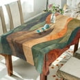 thumbnail image 1 of Yayeee Tablecloths 54" x 72" Rectangle Wrinkle Resistant Party Table Cover, Abstract Wavy Landscape, 1 of 8