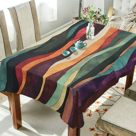Yayeee Tablecloths 54" x 72" Rectangle Wrinkle Resistant Party Table Cover, Artistic Desert Pattern