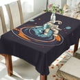 thumbnail image 1 of Yayeee Tablecloths 54" x 72" Rectangle Wrinkle Resistant Party Table Cover, Black Astronaut Record, 1 of 8
