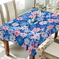 thumbnail image 1 of Yayeee Tablecloths 54" x 72" Rectangle Wrinkle Resistant Party Table Cover, Blue Daisy, 1 of 8