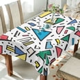 thumbnail image 1 of Yayeee Tablecloths 54" x 72" Rectangle Wrinkle Resistant Party Table Cover, Blue Triangles, 1 of 8