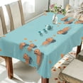 thumbnail image 1 of Yayeee Tablecloths 54" x 72" Rectangle Wrinkle Resistant Party Table Cover, Capybara Splash, 1 of 8