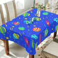 thumbnail image 1 of Yayeee Tablecloths 54" x 72" Rectangle Wrinkle Resistant Party Table Cover, Colorful Cartoon Planets, 1 of 8