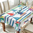 thumbnail image 1 of Yayeee Tablecloths 54" x 72" Rectangle Wrinkle Resistant Party Table Cover, Colorful Sailboats, 1 of 8