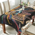 thumbnail image 1 of Yayeee Tablecloths 54" x 72" Rectangle Wrinkle Resistant Party Table Cover, Colorful Skeleton Sun, 1 of 8