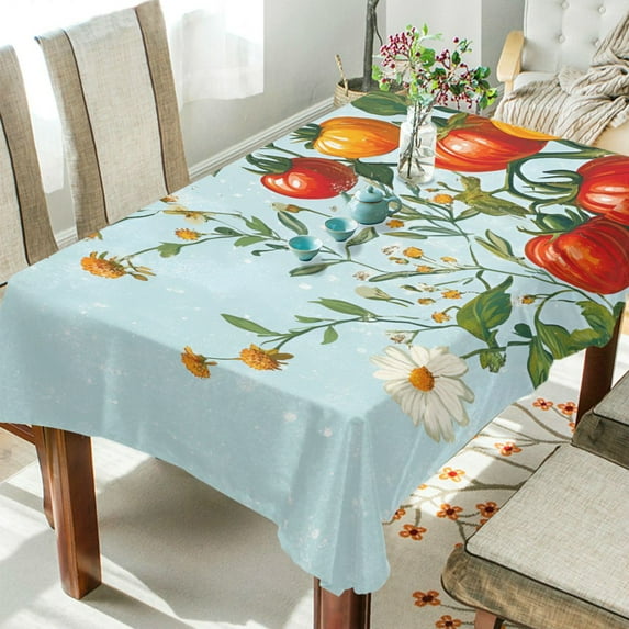 Yayeee Tablecloths 54" x 72" Rectangle Wrinkle Resistant Party Table Cover, Colorful Tomatoes