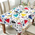 thumbnail image 1 of Yayeee Tablecloths 54" x 72" Rectangle Wrinkle Resistant Party Table Cover, Colorful Triangles, 1 of 8