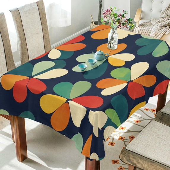 Yayeee Tablecloths 54" x 72" Rectangle Wrinkle Resistant Party Table Cover, Green Clover Pattern
