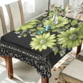 thumbnail image 1 of Yayeee Tablecloths 54" x 72" Rectangle Wrinkle Resistant Party Table Cover, Green Flowers, 1 of 8