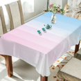 thumbnail image 1 of Yayeee Tablecloths 54" x 72" Rectangle Wrinkle Resistant Party Table Cover, Light Blue Stripes, 1 of 8